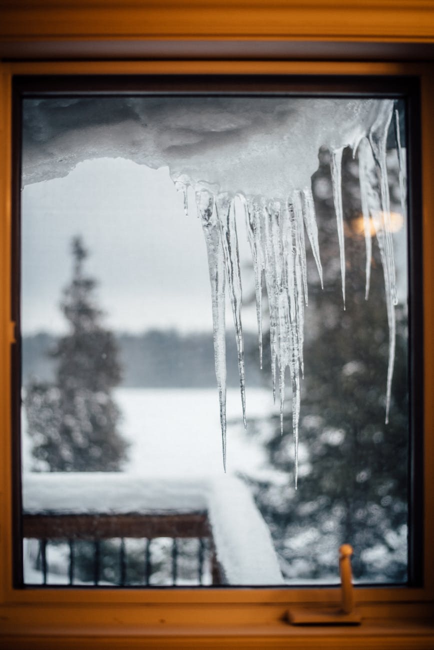 ice on window